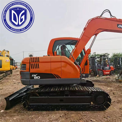 品質  DX80 8 Tons Used Doosan Excavator Hydraulic Excavator Machine 工場